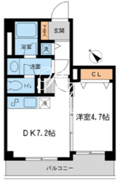 ルクレ初台 104 間取り図