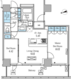 レジディアタワー目黒不動前 2211 間取り図