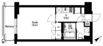 エスティメゾン武蔵小山2 405 間取り図