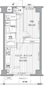 メゾンカルム西新宿 206 間取り図