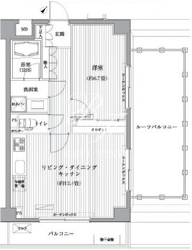 メゾンカルム西新宿 504 間取り図