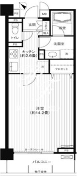 カナーリス月島 605 間取り図