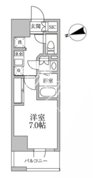 レジディア新御徒町2 809 間取り図