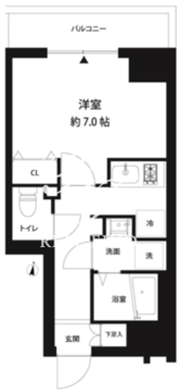 コスモリード錦糸町 801 間取り図