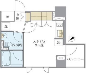 ラドゥセール浅草橋 1106 間取り図