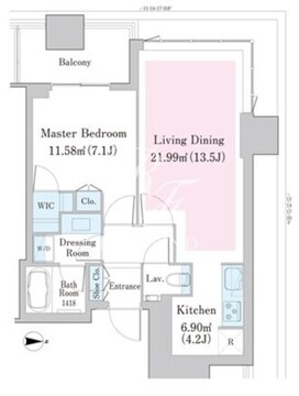 中野ステーションレジデンス 1713 間取り図