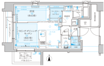 クリオラベルヴィ中央湊 203 間取り図