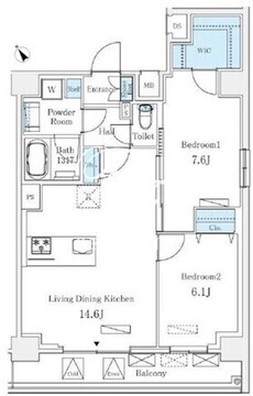 ルミシティ月島 301 間取り図