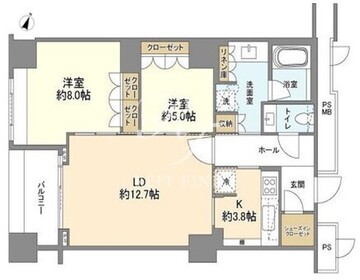 パークハウス赤坂氷川 402 間取り図