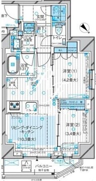 ルジェンテ早稲田 201 間取り図