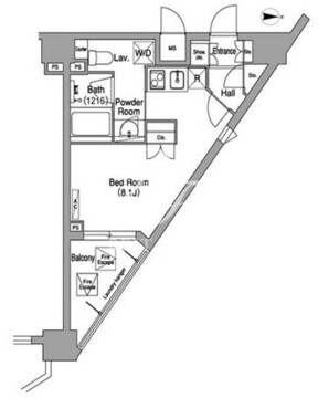 コンフォリア下北沢 409 間取り図