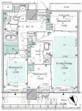 ザ・タワー十条 3415 間取り図