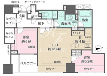 ザ・パークハウスグラン三番町26 1404 間取り図