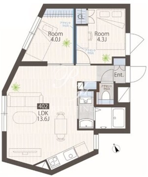 目黒レーベル 402 間取り図