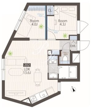 目黒レーベル 202 間取り図