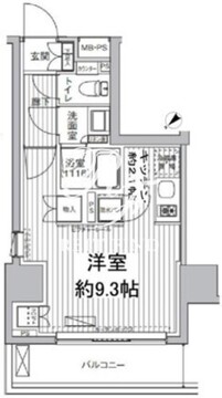 ヒューリックレジデンス駒込 401 間取り図