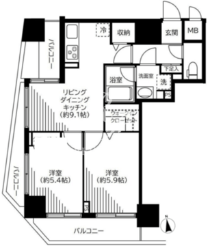 銀座レジデンス伍番館 806 間取り図