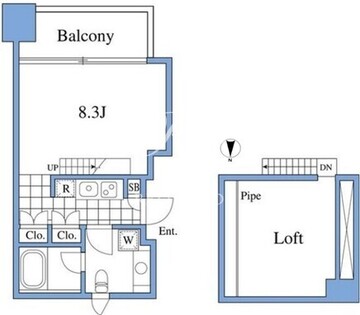 RIZ高輪 207 間取り図