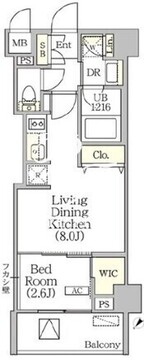 オルサス清澄白河リバーフロント 402 間取り図