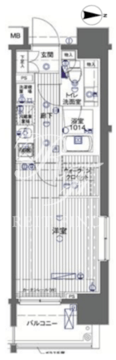 ル・リオン豊洲ウォーターフロント 501 間取り図