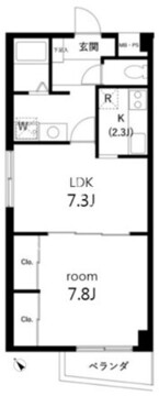 サンセゾンＩ 318 間取り図