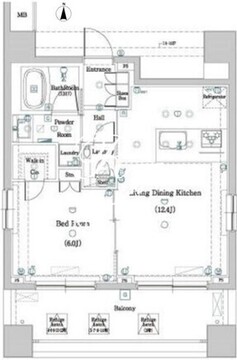 ディップス神楽坂 1006 間取り図