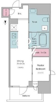 クロスレジデンス神田神保町 604 間取り図