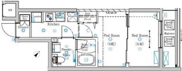 ラフィスタ本蓮沼2 101 間取り図