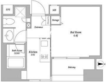 BPRレジデンス蔵前 804 間取り図