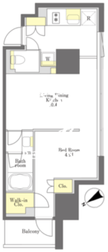 プライムメゾン大塚 206 間取り図