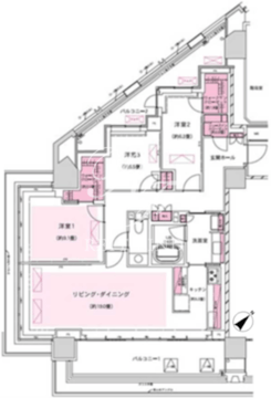 ザ・パークハウスグラン千鳥ヶ淵 501 間取り図