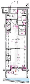 ザ・プレミアムキューブG東中野 415 間取り図