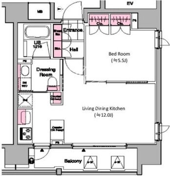 オリーブ麻布十番 301 間取り図