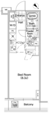 コンフォリア蒲田 209 間取り図