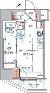 巣鴨山手インサイドレジデンス 1101 間取り図