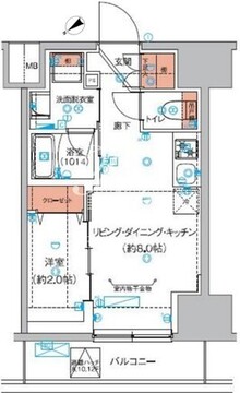 巣鴨山手インサイドレジデンス 1102 間取り図