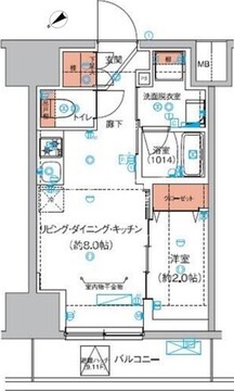 巣鴨山手インサイドレジデンス 1003 間取り図