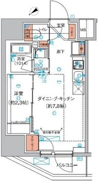 巣鴨山手インサイドレジデンス 801 間取り図