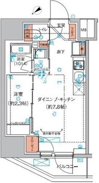 巣鴨山手インサイドレジデンス 1201 間取り図