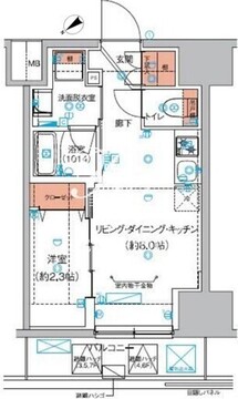 巣鴨山手インサイドレジデンス 402 間取り図