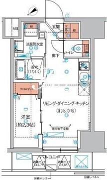 巣鴨山手インサイドレジデンス 502 間取り図