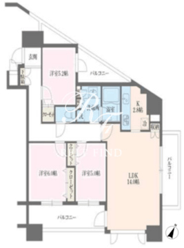 HF白金高輪レジデンス 401 間取り図