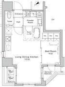 プラウドフラット浅草橋2 1206 間取り図