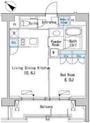 ベルファース目黒 1107 間取り図