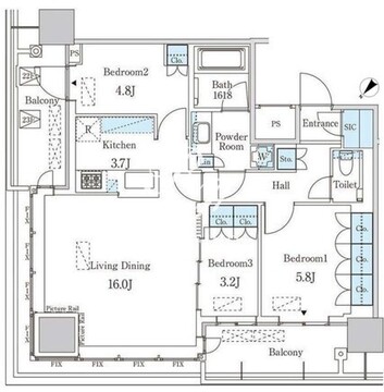 JP noie 蔵前 2216 間取り図