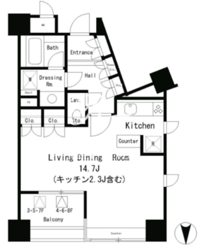 パークアクシス麻布仙台坂 203 間取り図