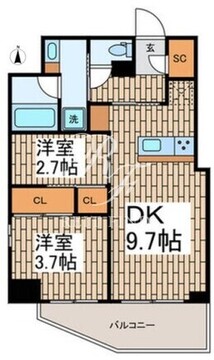 グランパセオ大森 1002 間取り図