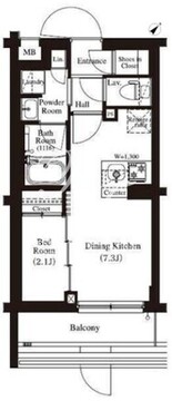 アーバンパーク方南町2 102 間取り図