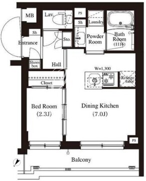 アーバンパーク方南町2 308 間取り図