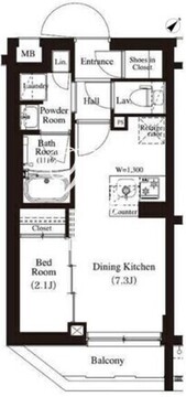 アーバンパーク方南町2 506 間取り図